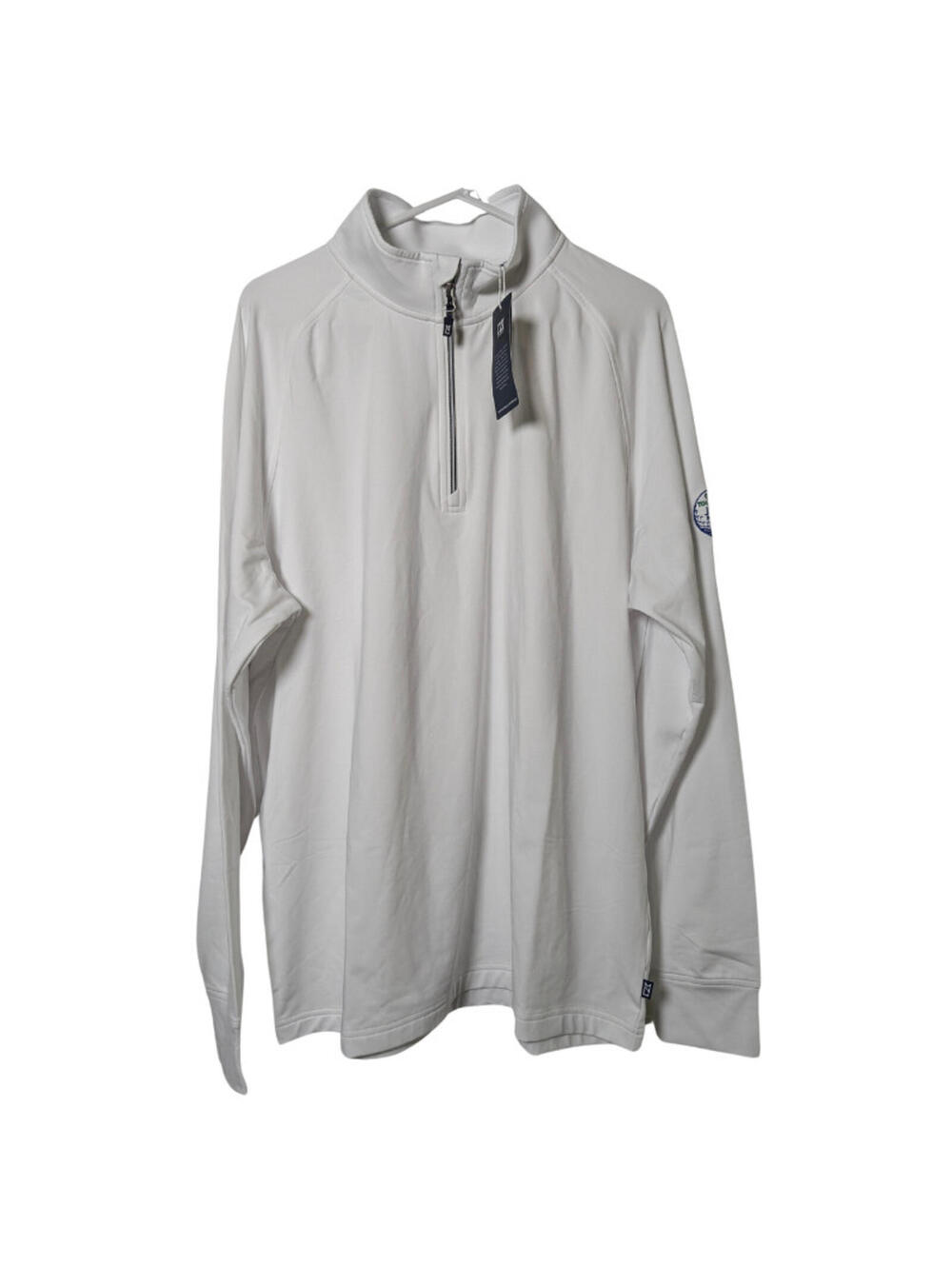 Cutter & Buck Quarter Zip Golf Shirt, White, Size Large, NWT, JARC Florida Logo